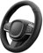 Upgrade4cars Lenkradbezug Leder-Optik Schwarz | Lenkradhülle Universal 37-38 cm für Sommer & Winter | Autozubehör Innenraum Geschenk-Ideen | Geschenke für Frauen und Männer