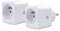 PRISKA FR DUAL PACK Prises électriques intelligentes, Lot de 2, Contrôle Wi-FI + BT? 16A avec avec compteur de conso, programme et scénarios compatible Tuya, Alexa et Google Home, Blanc