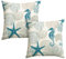 Artoid Mode Ozean Seepferdchen Korallen Seestern Sommer Kissenbezug 2er Set, 45x45 cm Frühling Zierkissenbezug Cushion Cover Couch Wohnzimmer Deko