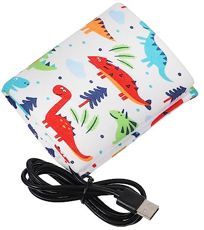 TOYANDONA USB Milk Bottle Warmer Portable Infant Baby Bottle Cover Warmer Forest Dinosaur Pattern Sleeve On-The-go Use