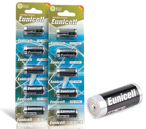 Pack of 5 - AM5/LR1 N Size Eunicell 1.5V Alkaline Batteries - Suitable for use in LED flashlights, Digital Voice Recorders, Toys, Blood Glucose, Cholesterol Testing, Meters, Toys
