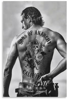 ZAJSGPUR Classic Tv Series Sons of Anarchy Jax Teller Poster Dekorative Malerei Leinwand Wandkunst Wohnzimmer Poster Schlafzimmer Malerei 08x12inch(20x30cm)