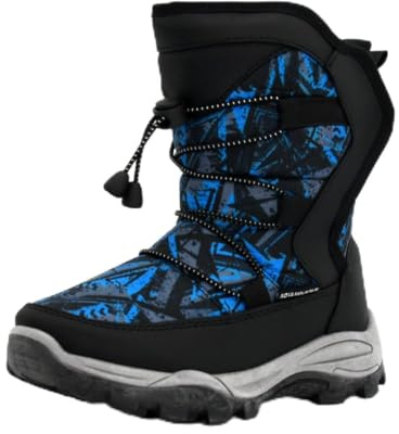NOVA MOUNTAIN Boys Girls Little Kids Winter Snow Boots,NF NMWB108 Blue 13