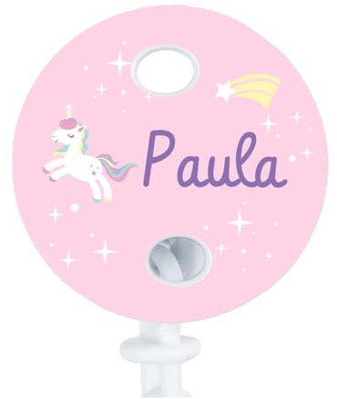 Wanapix | Personalisierter Schnullerhalter | Schnullerkette für Neugeborene | Schnullerband für Babys | Ungiftige Tinten | EinhornKind