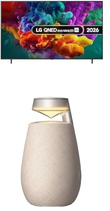 LG 75QNED85B6B 75-Inch QNED evo MiniLED AI 4K UHD Smart TV bundle with XO2 Portable Bluetooth Multi-Directional Speaker, 15H Battery Life, IP55 Waterproof