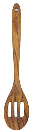 FAAY Premium Wooden Slotted Spoon, Handcraft from Teak | Healthy, Durable, High Moist and High Heat Resistance for Non Stick Cookware.