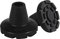 KMINA - Krücken Gummi 19 mm, 18 mm, 17 mm (x2 stück), Gummifuße Gehhilfe, Gummipuffer Walkingstöcke, Schwarz - Made in Europe.