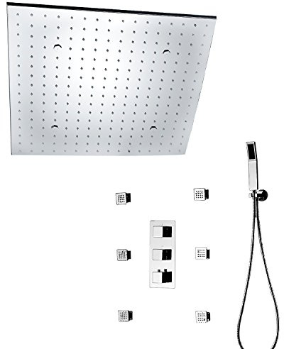 Juego De Ducha De 20Rociador De Cabezal De Ducha SPA 4 Puede Ocultar Bañera 6 Cuerpo De Masaje Rociador Panel De Techo Empotrado