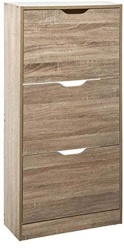 5five - schuhschrank mit 3 schubladen in eichenholzoptik