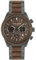 JACQUES LEMANS Holzuhr Herren, Solar Wood Herrenuhr - Model 1-2115K, Chronograph und Armband Grau beschichtet, Edelstahl mit Holzeinlage für Männer, Armbanduhr Holz Herren, Holzuhren für Herren