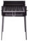 Barbacoa pequeña portátil carbón cuadrada 40x40 de Chapa para Carbón y leña, barbacoa con patas desmontables y parilla, Ideal para Asar Carne, pescado en el exterior
