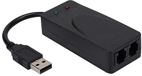 214 Pilote de Modem Externe, Double Port de Modem de télécopie USB2.0 56K pour Win 7 / Win 8 / Win 10 / Win XP, Identification de l'appelant, numérotation Automatique