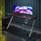 ELEGANT Gaming Desk with LED Lights Large Z-Shaped Office PC Gamer Tables Pro with RGB Lighting for Home Office 140x60cm Headphone Hooks, Cup Holder and Free Mouse Pad Black Computer Table Workstation