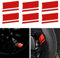 TOMALL 6 Stück Felgenstreifen, reflektierende Aufkleber für Auto, Vinyl, reflektierend, Sicherheitsdekoration, Streifen, Universal-Felgenaufkleber für Stoßstange, Kotflügel, Zubehör (rot)