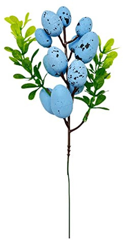 HYLYING 6 Stück Ostereier-Äste, künstliche Osterei-Blumen-Picks, gesprenkelte Osterei-Zweige für Blumenarrangement, Zuhause, Urlaubsdekoration