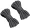 VSUDO 130 cm Cordones Gris Oscuro Ovalados para Zapatillas, Cordones Zapatillas Gris Oscuro de Baloncesto, Oval Dark Gray Shoe Laces, Cordones de Zapatos Gris Oscuro (1 Par-Gris Oscuro-130cm)