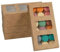 Belle Vous 5-er Pack Gemusterte Braune Kraftpapier Cupcake Transportbox Karton mit Sichtfenster - 13 x 25,3 x 4 cm - Für Geburtstage, Geschenke, Kekse, Muffin, Pralinen Verpackung & Cupcake Box