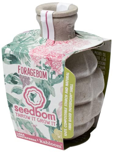 Kabloom - Eco Friendly Foragebom Seedbom - Gardening Gifts - Flower Seeds - Edible Common Herbs - Wildflower Seed Mix Shell - Seeds for Planting UK