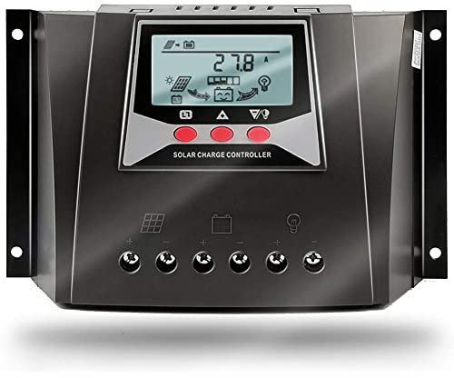 SolaMr 40A Régulateur de Charge Solaire 12V/24V avec Identification Automatique Intelligent Régulateur avec Écran LCD pour Batterie de Panneau Solaire - WP4024D