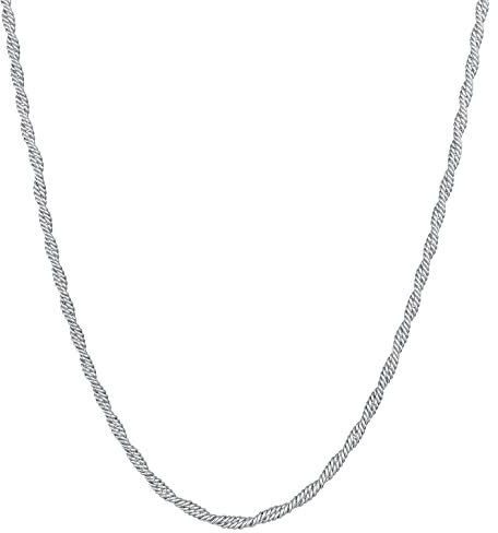 Kuzzoi Exklusive 925 Silber Herren Halskette, Massive Herren Silberkette (4 mm) poliert, Kordelkette ohne Anhänger für Mann und Frau, Herrenkette gedrehte Optik, Länge 50 cm