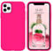 DOMAVER Case for iPhone 11 Pro Slim Liquid Silicone Lightweight Smooth Soft Gel Rubber Microfiber Lining Cushion Texture Cover Shockproof Protective Phone Cases for iPhone 11 Pro 5.8 2019, Hot Pink