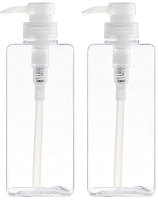 STOBAZA Lot De 2 Distributeurs De Petg De 280 ML Flacon Carré Pompe De Pulvérisation De Liquide Matériau Sûr Couleur Aléatoire