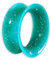 viva-adorno 1 Stück Tube Flesh Tunnel Plug Silikon Ohr Piercing Glitter Glitzer Opal schimmernd flexibel Größe Z108g Türkis Grün/Silber, 14mm