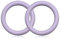 Ganzoo O-Ring Metall für Hunde-Leine, 20mm Innen-Durchmesser, 2 Stück, Zinkring mit Silikon-Beschichtung, nicht rostend, Rund-Ringe für Paracord 550 Halsband, Handtasche, Metallring, Farbe Pastelllila