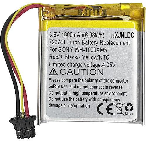 CC 3,8V 1600mAh Batería de Litio para Sony WH-1000XM5 Auriculares estereofónicos inalámbricos Bluetooth de reducción de Ruido 723741