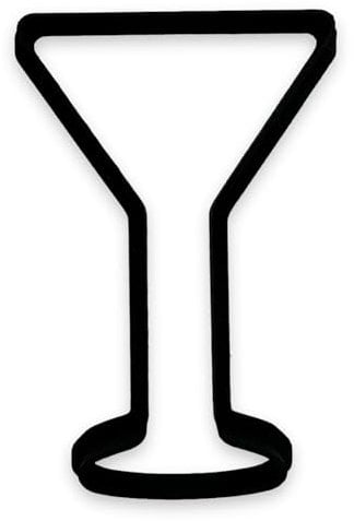 Martini Glass Cookie Cutter with Easy to Push Design