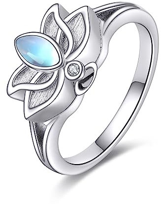 YFN Urnen Ring für Asche 925 Sterling Silber Ringe für Asche Einäscherung Schmuck Geschenke für Damen Herren (Lotus)