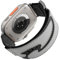 TiMOVO Correa Compatible con Apple Watch Ultra 2 49mm/Ultra 49mm/45mm/44mm/42mm, Correa de Nylon Tejido Ajustable Correa de Repuesto para Series 9/8/7/6/5/4/3/2/1/SE, Negro/Gris