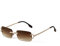 ADEWU Sonnenbrille Retro Vintage Brille Randlos UV Schutz Schmale Rechteckige Sonnenbrille Herren Damen Unisex
