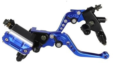 TASEKI Bremshebel Motorrad Hebel Motorrad-Hauptzylinderhebel, Hydraulische Bremspumpe Kupplungsgriff Lenker Universal 7/8 Zoll 22 Mm CNC-Aluminium-Rolleneinstellung Kupplungsbremshebel(1 UK)