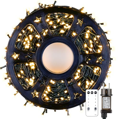 MAGGIFT LED Lichterkette Weihnachtsbaum Außen, 80m 800 LED Lichterketten mit Stecker&Fernbedienung&Timer, Aussen Innen Wasserdicht Lichterkette Tannenbaum Warmweiß für Weihnachtsbeleuchtung Deko