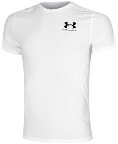 Under Armour Men's UA HeatGear Fitted SS Shirt White
