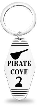 MYSOMY Porte-clés FNAF Pirate Cove Motel FNAF Foxy Gifts FNAF Bijoux Freddy Friend Cadeaux Horreur Movie Porte-clés, Piratecove UK, S