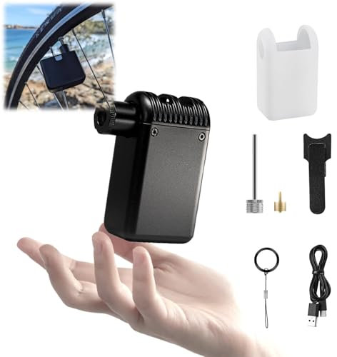 Smart Pump Micro, Smart Pump Micro Bicycle Tire Inflator, Techy Bitz Smart Pump, Bike Smart Pump Micro, Electric Bicycle Pump Tiny Air Pump Bicycle Inflator Type-C Rechargeable (1 pcs)