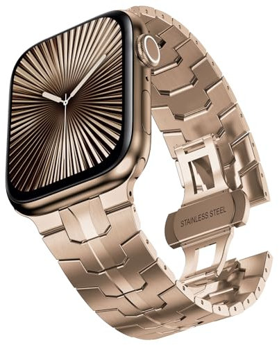 CHANCHY Cinturino di ricambio per Apple Watch 49 mm, 46 mm, 45 mm, 44 mm, 42 mm, serie 3, cinturino in metallo per iWatch Ultra 2/Ultra/Series 10, 9, 8, 7, 6, 5, 4, 3, 2, 1, 49mm/46mm/45mm/44mm/42mm