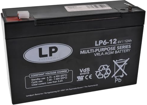 LP Series VRLA AGM Battery Multi-Purpose Series LP6-12 (6V 12Ah)