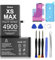 Batterie pour iPhone XS Max, 4900mAh Batterie de Remplacement Polymère Li-ION Haute Capacité Compatible avec iPhone XS Max, Batterie Interne pour iPhone XSMAX avec Kit d'Outils de Remplacement