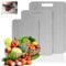 3 PCS Titanium Cutting Board S316 Stainless Steel Chopping Board 2025 New Double Sided Food-Grade Chopping Board for Cutting Meat Vegetable Fruit