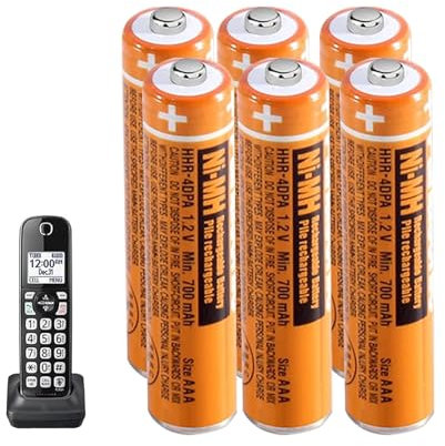 HHR-4DPA NI-MH Akku AAA 700mAh 1.2V für Gigaset Schnurlos Telefone, Wiederaufladbare Batterien AAA für Panosonic - 6er Pack