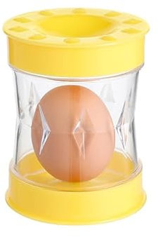 Éplucheur d'œufs à manivelle – Outil facile pour enlever rapidement les coquilles des œufs durs, gadget de cuisine (jaune)