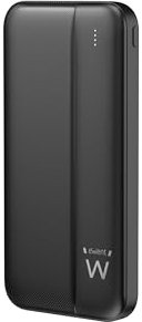 EWENT Power Bank 10000mAh UltraSlim PD 22.5W, Carica Rapida, 3 Porte (Tipo C + USB-A), Caricabatterie Portatile per iPhone 15, Samsung S24/S23/S22, Xiaomi, Huawei, iPad - Nero