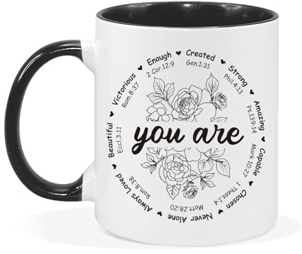 SdetYuia Christian Gifts for Women Friendship Mug 11Oz,Cute Mug for Women with Bible Verse:A Sweet Friendship Refreshes The Soul Coffee Cup Birthday Gifts for Friends