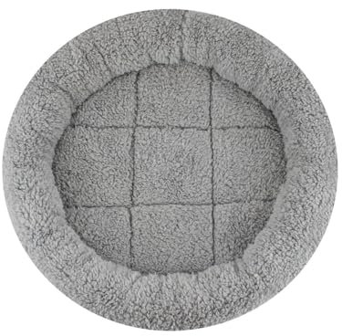 Ldabrye Vierjahreszeiten-Plüschkissen für Katzen und Hunde, runde Form, Plüsch, funktionale Haustiermatte, abnehmbare, rutschfeste Matte