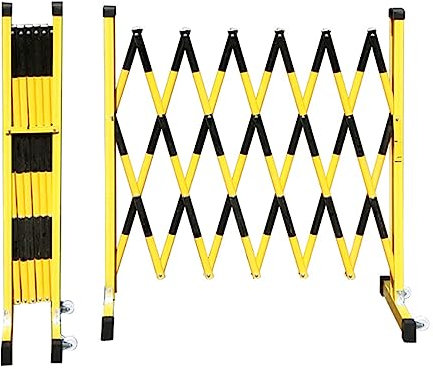 Portail de barricade extensible en métal, porte de clôture pliante en accordéon mobile industriel avec roulettes, barrière de sécurité mobile flexible, barrière de sécurité pour piétons, barrière de