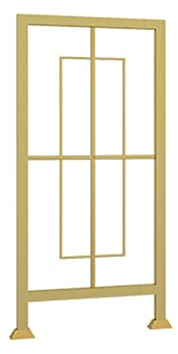 Treppengeländer-Set aus Metall, Eisen, modernes Geländer-Set für den Innen- und Außenbereich, für Familie, Hotel, Villa, Dachboden, Deck, Balkon, 3 Farben erhältlich (Gold, Größe A)