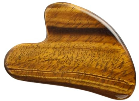 LALADEFIEE Tigerauge Gua Sha Scraping Plate Massage Tool aus Langlebigem Material Fördert Durchblutung und Lymphfluss Entspannt Gesicht und Körper für Akupunkturpunktmassage zu Hause